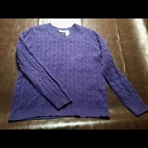 Classic Navy cable knit pullover